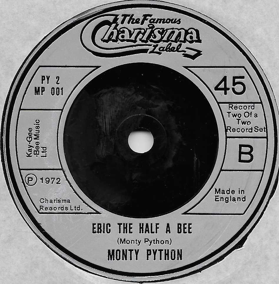 MP 001 Python on song Monty Python from the BBC records and Tapes library Label